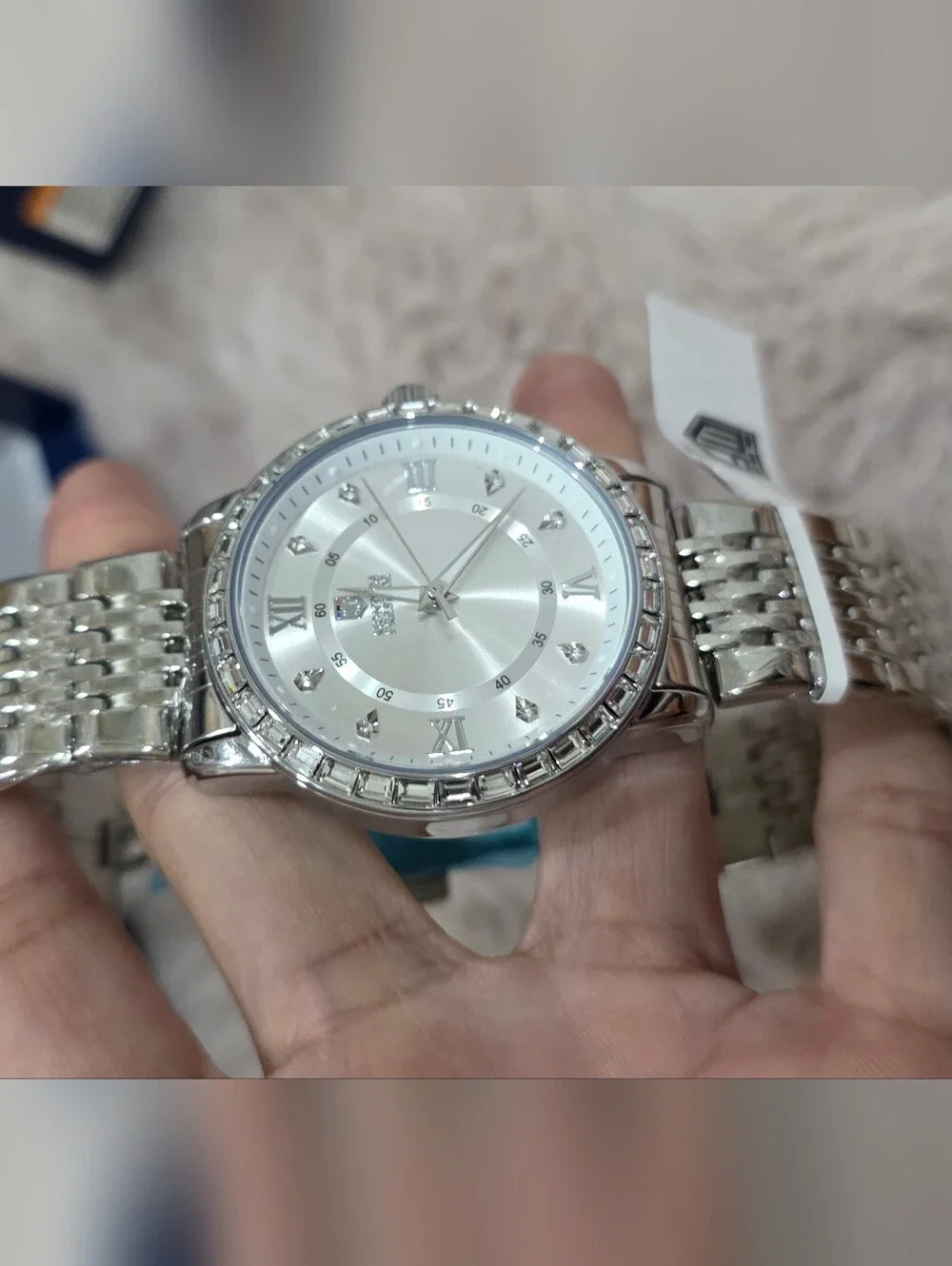 Montes Prestige (Invicta Collab) Silver Crystal-Accent Stainless Steel Watch 45